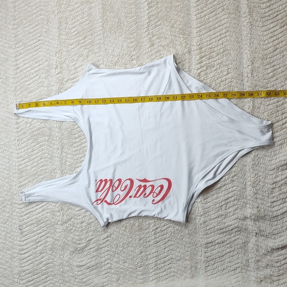 Coca-Cola One Piece Bathing Suit White With Red Letters Women's Size 3x - Picture 5 of 7